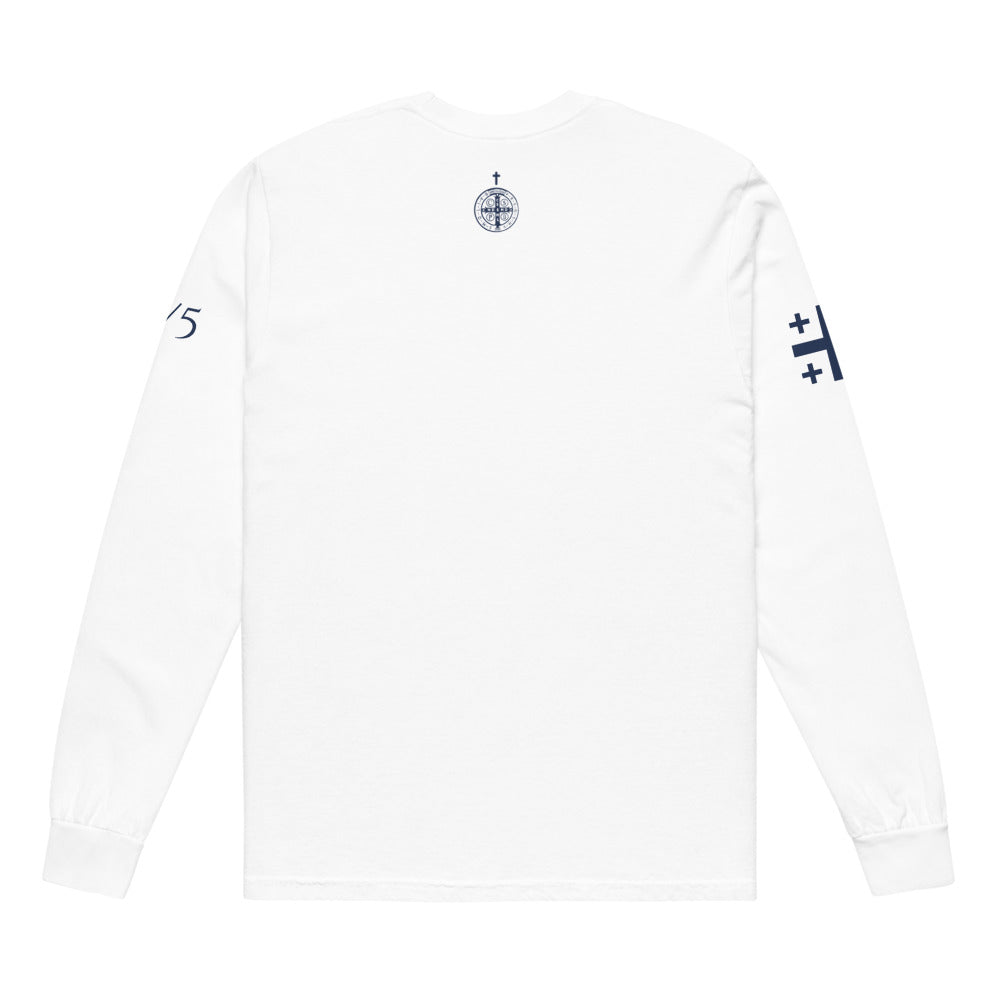 White back nape St Benedict medal
