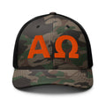 Camo/Black Alpha and Omega 3D puff front