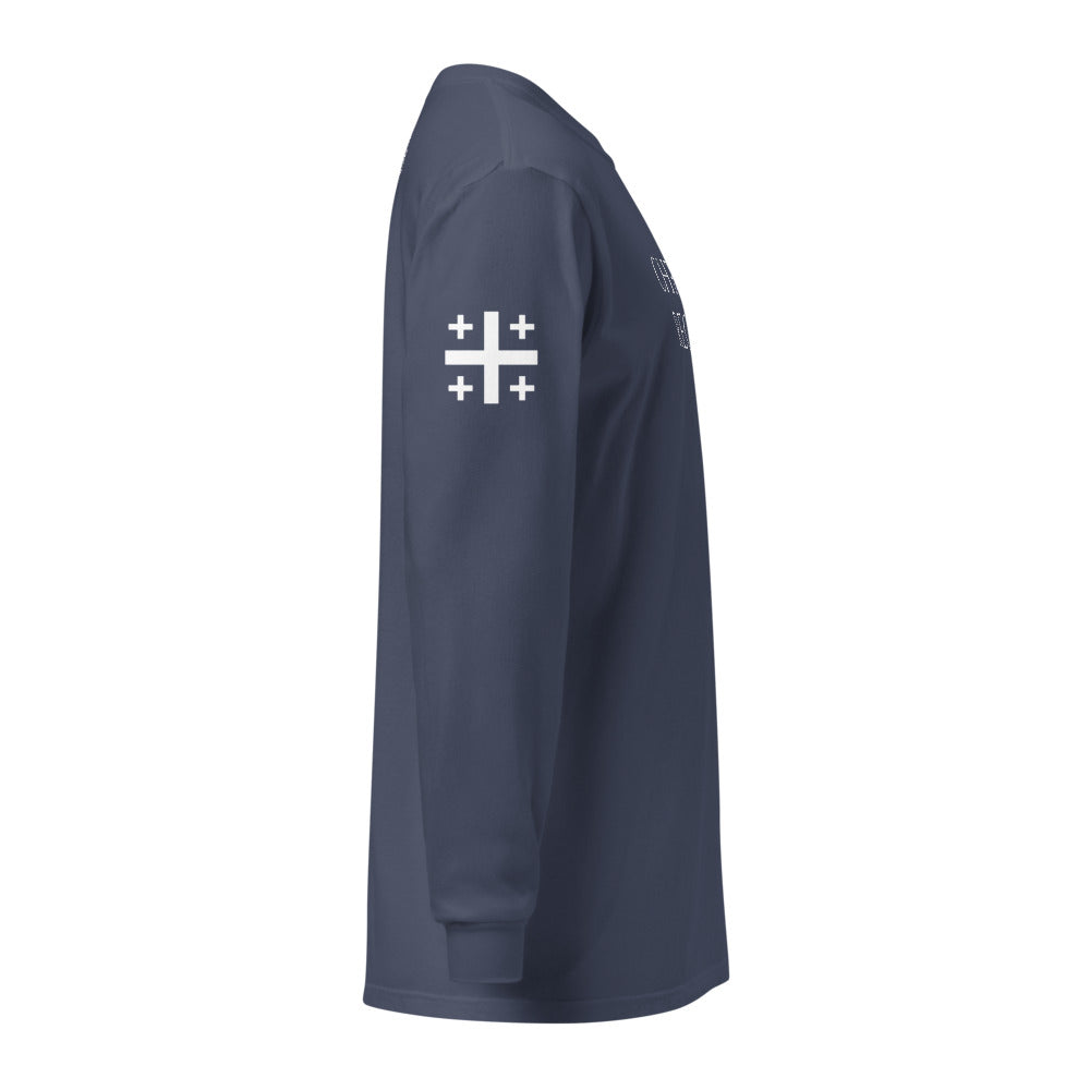Navy right sleeve Jerusalem cross