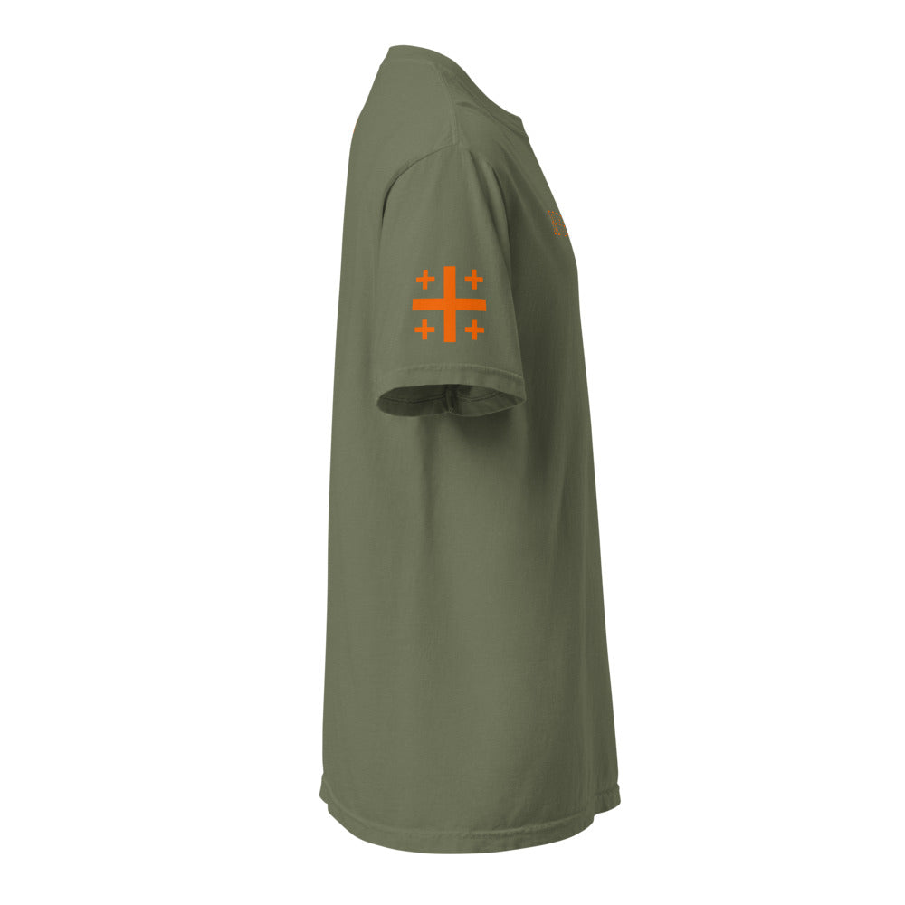 Moss right sleeve Jerusalem cross