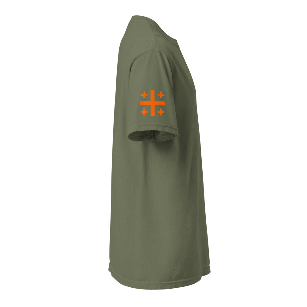 Moss right sleeve Jerusalem cross