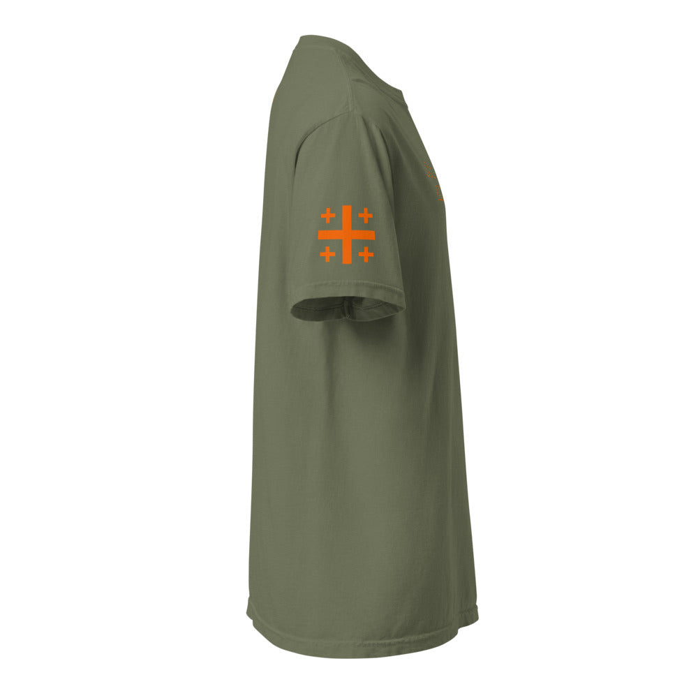 Moss right sleeve Jerusalem cross