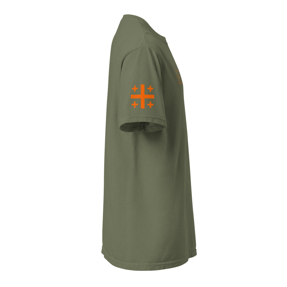 Moss right sleeve Jerusalem cross