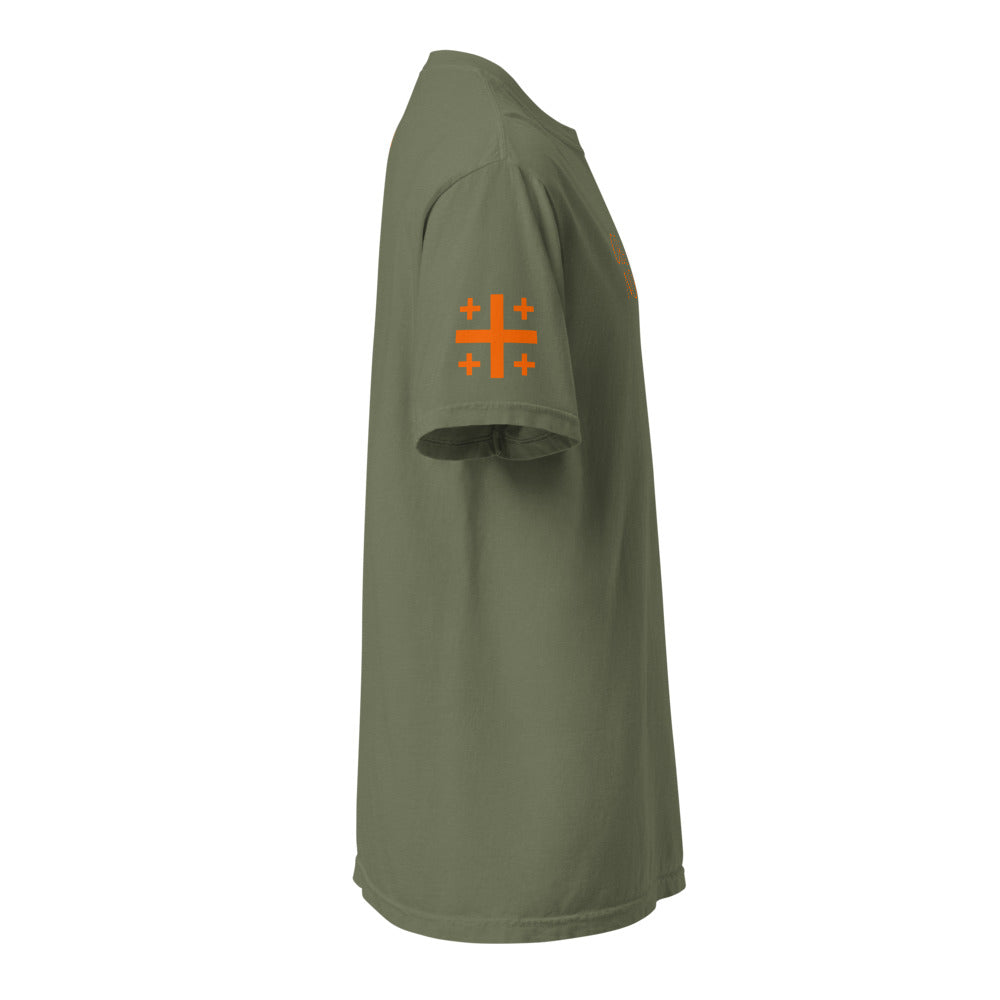 Moss right sleeve Jerusalem cross